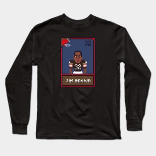 Jim brown 8bit Long Sleeve T-Shirt